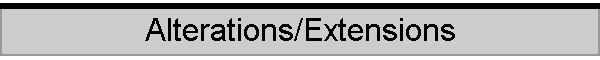 Alterations/Extensions